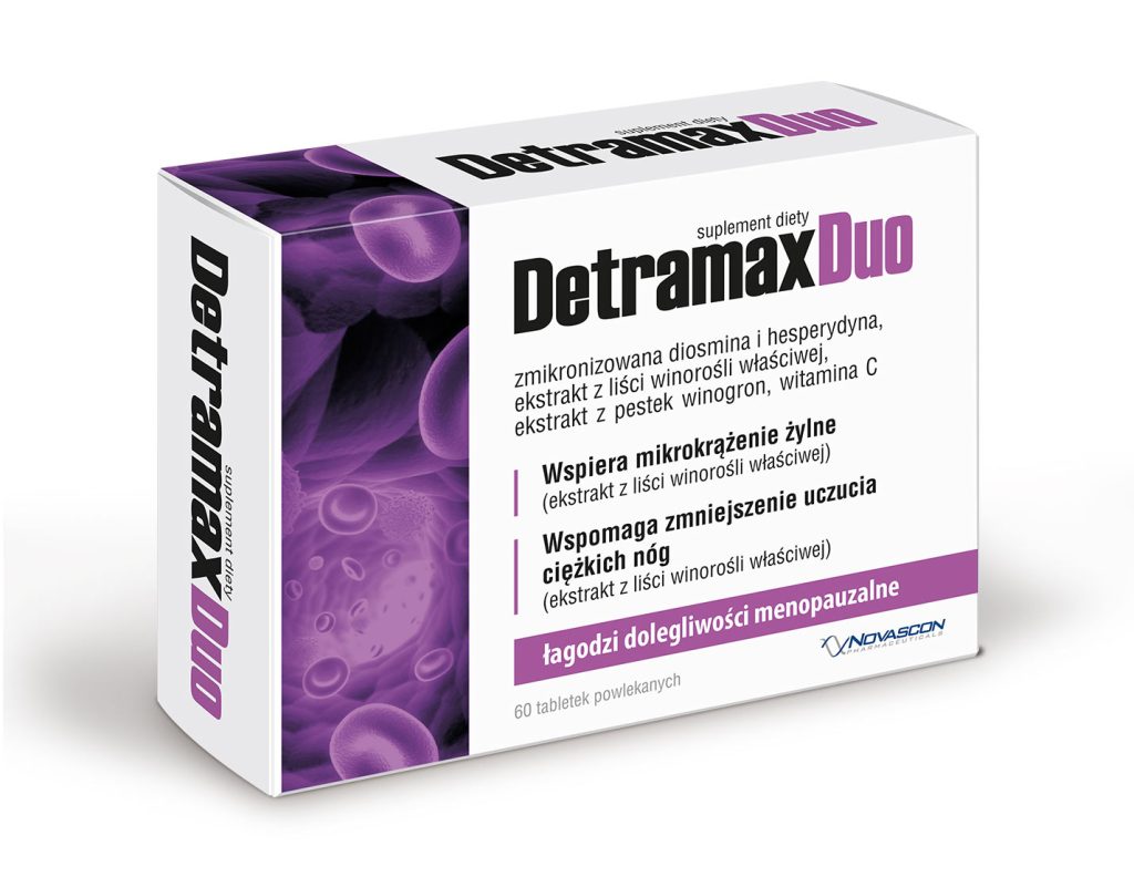 Projektowanie opakowania suplementow diety Detramax Duo