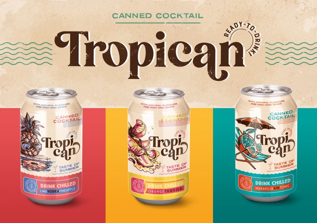 tropican projektowanie puszek alkoholu