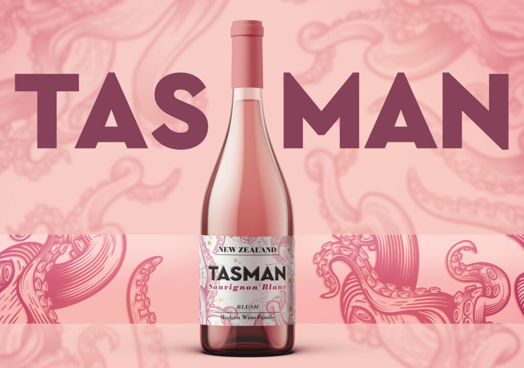 tasman projekt etykiety na wino studio graficzne